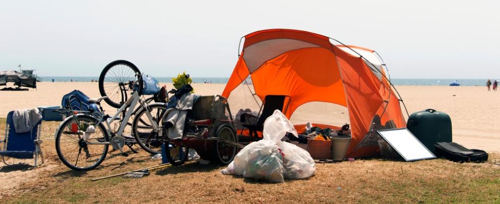 tent on the beach
