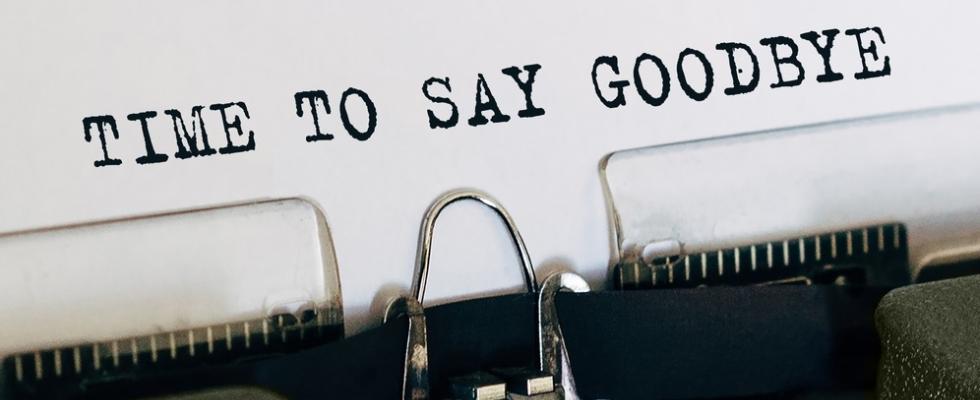 typewriter goodbye