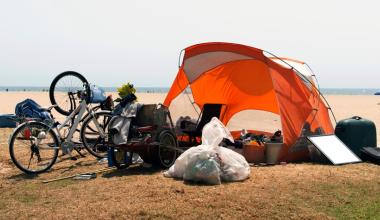 tent on the beach