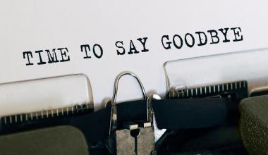 Goodbye on typewriter