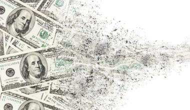 money disintegrating